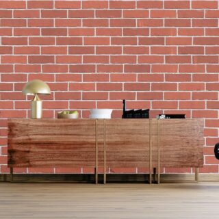 Bricked in Red Mural Wallpaper