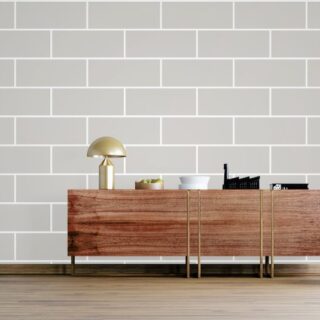 Creamy White Brickwork Mural Wallpaper