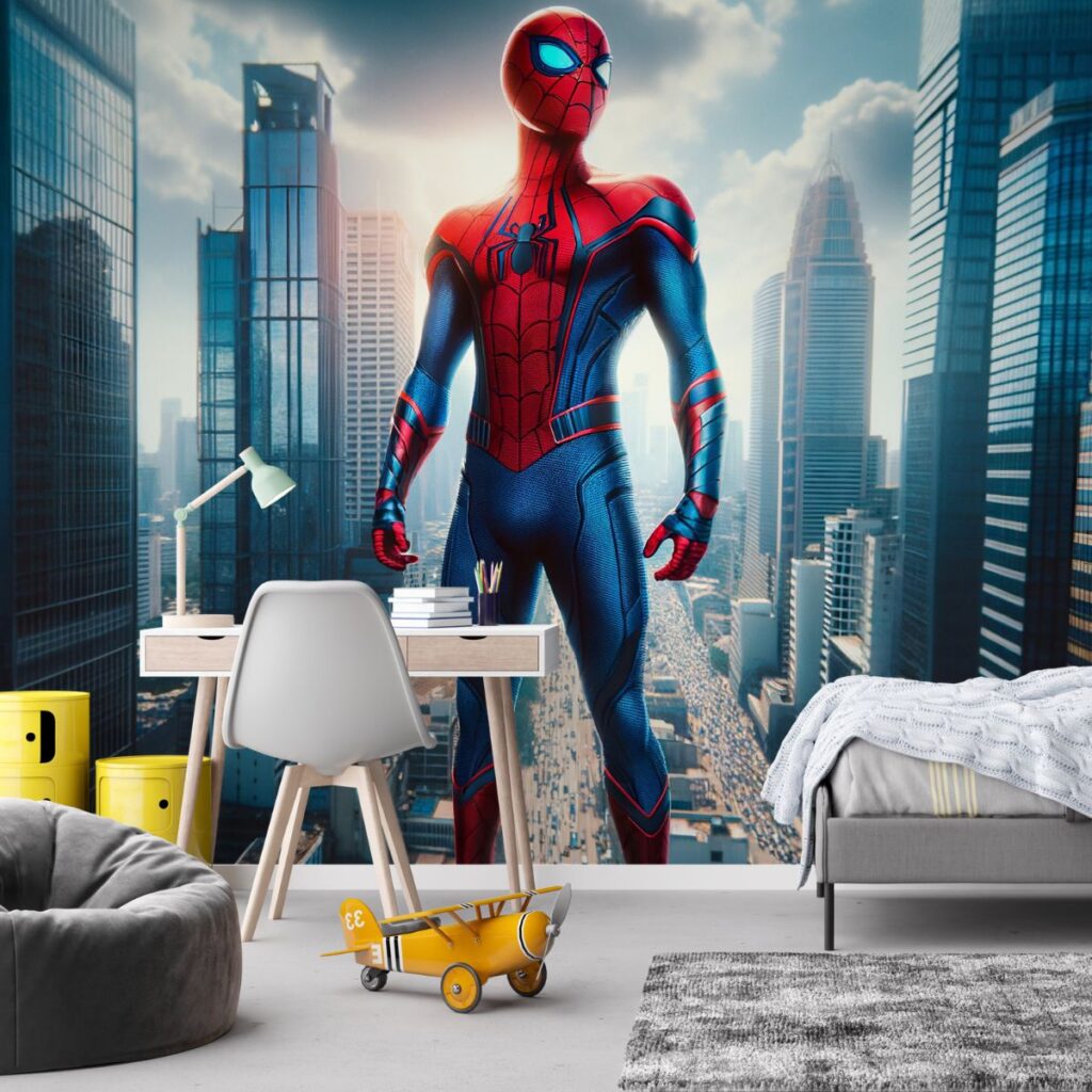 Elegant Spider-Man in Action Mural Wallpaper - Magicdecor®