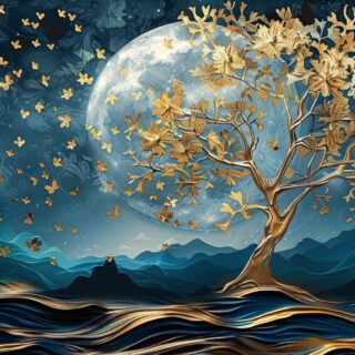 Swarna Vriksha Chandni Mural Wallpaper