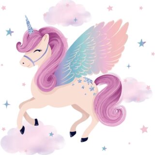 Dreamy Pastel Pegasus Wallpaper Mural