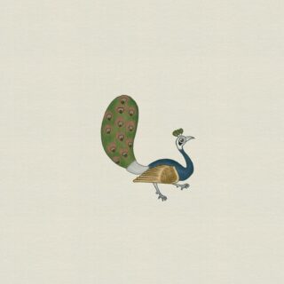 Seamless Miniature Peacock Wallpaper for Wall