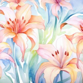 Blushing Water Lilies Wallpaper Mural for Wall