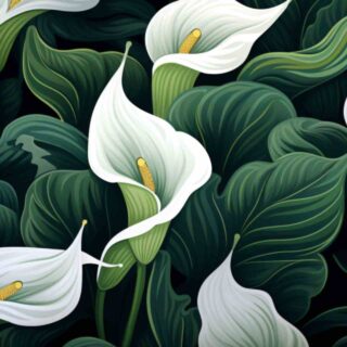 Tranquil White Lily Petal Wallpaper Mural