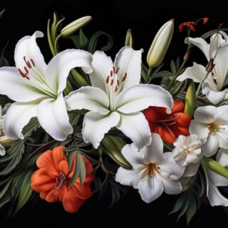 Royal Lilies Wallpaper Mural