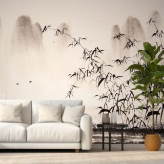 Chinese Landscape Ink Painting Wallpaper Mural