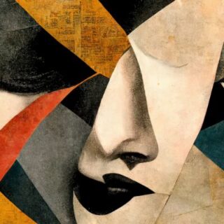 Modern Abstract Portraits of A Person Wallpaper Mural