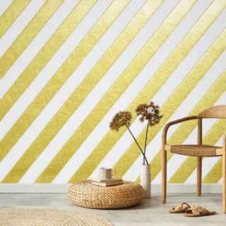 Golden Glamour Stripes Wallpaper Mural