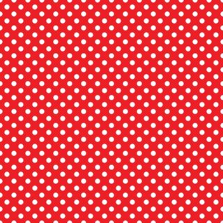 Scarlet Red Polka Dots Wallpaper for Wall
