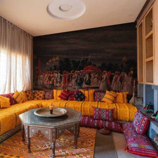 Indian Wedding Procession by Night Painting Wallpaper Mural