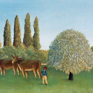 Henri Rousseau's Meadowland Painting Wallpaper Mural