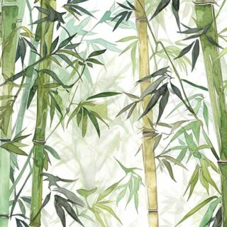 Luxury Watercolor Design Bamboo Wallpaper Mural