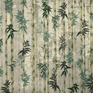 Tropical Bamboo Plants Art Drawing Wallpaper Mural