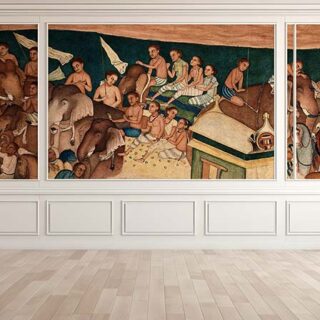 Gouache Painting By an Indian Pai Wallpaper Mural