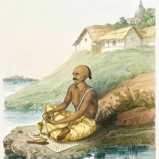 Sandhya Pooja Painting Wallpaper Mural