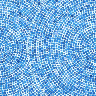 Antique Blue Circular Mosaic Pattern Wallpaper Mural