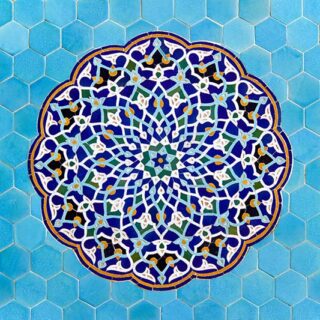 Graceful Traditional Ceramic Mosaic Wallpaper Mural