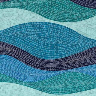 Khachita Artistry Wavy Mosaic Pattern Wallpaper Mural