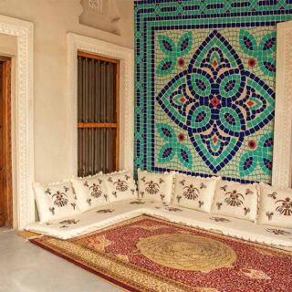 Khachita, Floral Mosaic Ornaments Pattern Wallpaper Mural