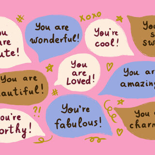 Positive Self-talk Wall Wallpaper