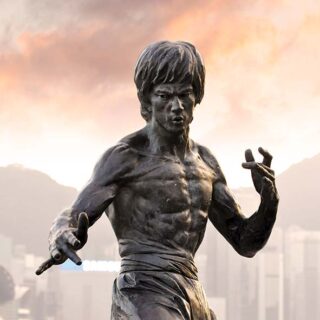 Bruce Lee Statue at The Avenue of Stars in Hong Kong Wallpaper Mural