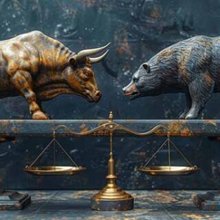 Bearish or Bullish Wall Mural Wallpaper