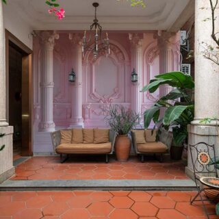 3D Pink Rococo Relief Wall Mural Wallpaper