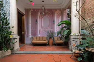3D Pink Rococo Relief Wall Mural Wallpaper - Magicdecor®