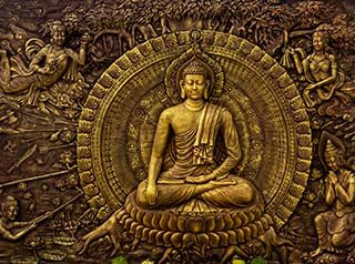 Buddha Ornament Tanjung Uban City Wallpaper Mural