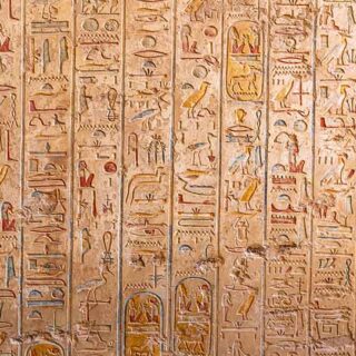 Carvings in Tomb of Merneptah, Luxor, Egypt Wallpaper Mural