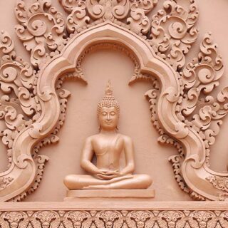 Thai Art Style Buddha Temple Sculpture Mural