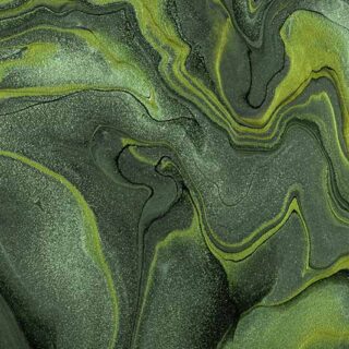 Abstract Olive Green Fluid Art Marble Mural Wallpaper