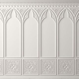Gothic Wood Texture Panel Wallpaper Mural