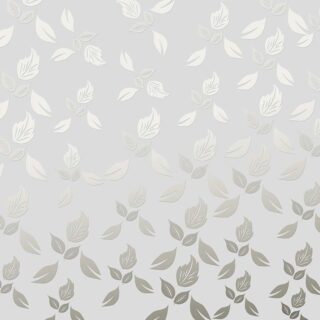 Silver Leaves Pattern Wallpaper Mural