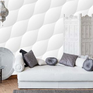 Soft Quilt Neutral White Wallpaper Mural