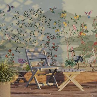 French Garden Classical Chinois Wallpaper Mural