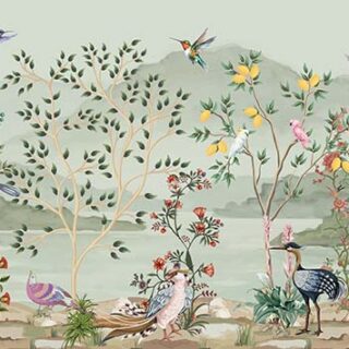 French Garden Classical Chinois Wallpaper Mural