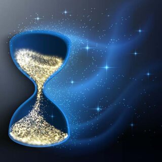 Time Flies, Hourglass Abstract Magic Sand Clock Wallpaper Mural