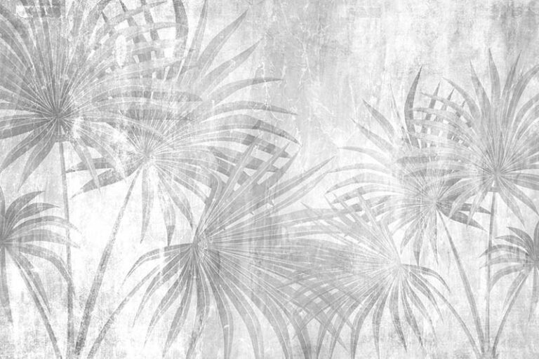 Subtle Tropical Leaves and Trees Mural Wallpaper Magic Decor