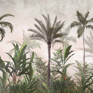Tropical Foggy Forest Wallpaper Mural