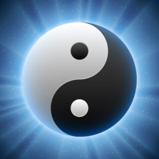 Good Vibes Taoist Yin-yang Symbol Wallpaper Mural