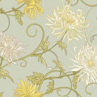 Art Nouveau Greenery Wallpaper Mural