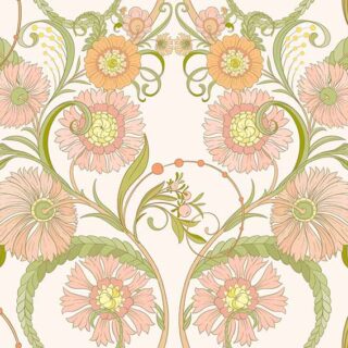 Nouveau Flowered Dream Wallpaper Mural