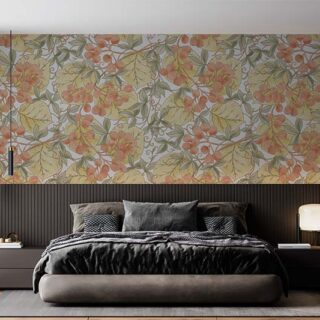 Art Nouveau Floral Symphony Mural Wallpaper