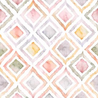 Anandita, Watercolor Geometric Diamond Shaped Wallpaper Mural