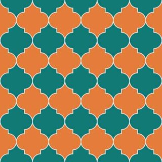 Henna, Traditional Moroccan Mosaic Pattern Wallpaper Mural