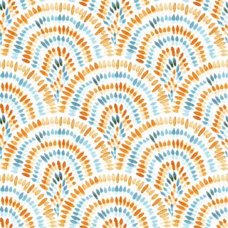 Kasbah, Water Color Seigaiha Waves Pattern Wallpaper Mural