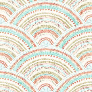 Urmi, Vintage Wavy Seigaiha Wallpaper Mural