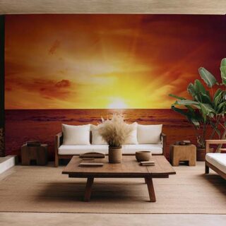 Lalima, Golden Twilight Sunset Wallpaper Mural