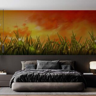 Rashmirathi, Orange Sunrise Sky Wallpaper Mural